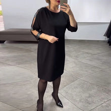 Laden Sie das Bild in den Galerie-Viewer, Lässiges, modisches Kleid mit Netzstoff