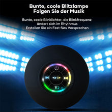 Laden Sie das Bild in den Galerie-Viewer, Mini-Bluetooth-Duschlautsprecher mit LED-Licht