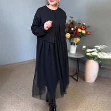 Laden Sie das Bild in den Galerie-Viewer, Unregelmäßig genähtes einfarbiges elegantes Kleid