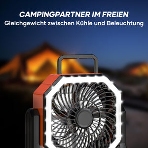Wiederaufladbarer, beleuchtbarer USB-Ventilator