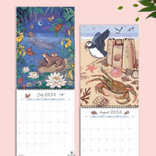 Laden Sie das Bild in den Galerie-Viewer, 2024 Natur und Tierwelt Kunst Wandkalender