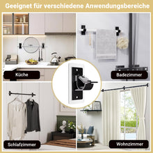 Laden Sie das Bild in den Galerie-Viewer, Sakerplus® Vorhangstangenhalterungen ohne Bohren