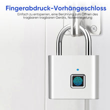 Laden Sie das Bild in den Galerie-Viewer, Intelligentes Fingerabdruck-Vorhängeschloss