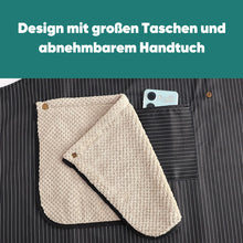 Laden Sie das Bild in den Galerie-Viewer, Küchen-Schürze mit abnehmbarem, dickem Handtuch