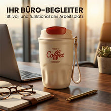 Laden Sie das Bild in den Galerie-Viewer, Edelstahl-Isolier-Reisetasse für Kaffee