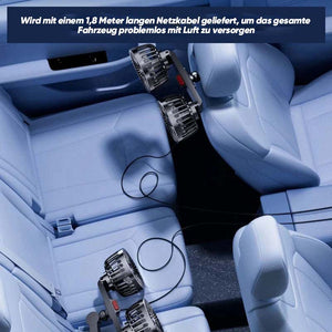 Mini-USB-Autoventilator mit zwei Köpfen
