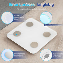 Laden Sie das Bild in den Galerie-Viewer, Smarte Bluetooth Körperfettwaage mit BMI