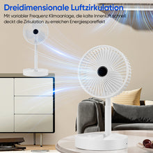 Laden Sie das Bild in den Galerie-Viewer, Tragbarer, zusammenklappbarer Ventilator