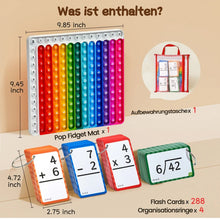 Laden Sie das Bild in den Galerie-Viewer, Mathe-Lernkarten und Pop-Fidget-Diagramm