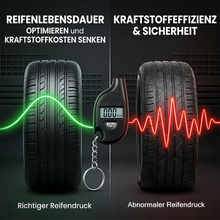 Laden Sie das Bild in den Galerie-Viewer, Mini Digitaler Reifenluftdruckmesser Schlüsselanhänger