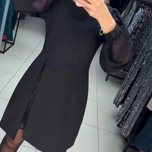 Laden Sie das Bild in den Galerie-Viewer, Elegantes einfarbiges Kleid