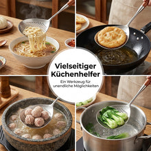 Laden Sie das Bild in den Galerie-Viewer, Edelstahl-Schaumlöffel mit Holzgriff