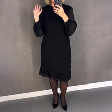 Laden Sie das Bild in den Galerie-Viewer, Langärmliges Polka Dot-Kleid