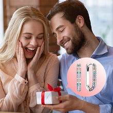 Laden Sie das Bild in den Galerie-Viewer, Modische geometrische Ohrclips mit bunten Zirkonia-Steinen