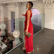 Laden Sie das Bild in den Galerie-Viewer, Trägerkleid mit Schlitz