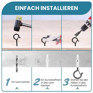 Quadratische Karabinerhaken zum Aufhängen