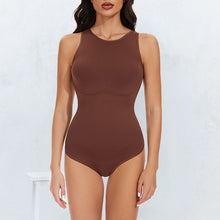 Laden Sie das Bild in den Galerie-Viewer, Einfarbiger Bodysuit mit Rundhalsausschnitt