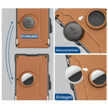 Laden Sie das Bild in den Galerie-Viewer, Herren Business-Stil PU-Leder Kartenfächer für AirTag