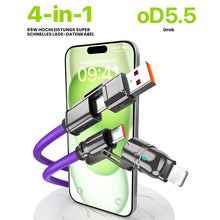 Laden Sie das Bild in den Galerie-Viewer, 4-in-1 SuperSpeed Ladekabel - 240W Blitzladung &amp; Ultra-langlebig