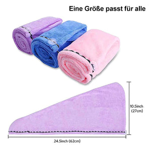 Dicke saugfähige Mikrofaser-Trockenhaarkappe
