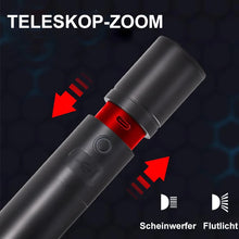Laden Sie das Bild in den Galerie-Viewer, Multifunktionale weiße Laser-LED-Taschenlampe