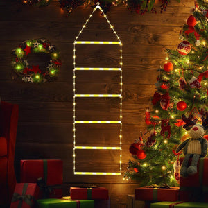 Weihnachtsleiter Dekoration Lichter mit Weihnachtsmann