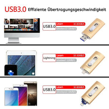 Laden Sie das Bild in den Galerie-Viewer, 3-in-1 USB-Stick mit hoher Kapazität und Fingerabdruckschutz