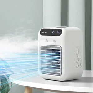 3-in-1 Tragbarer Kühlventilator mit 2-Stufen-Nebelfunktion