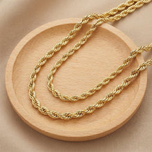 Laden Sie das Bild in den Galerie-Viewer, Halskette mit gedrehter Kordelkette aus Edelstahl