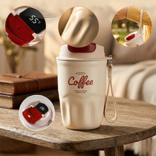 Laden Sie das Bild in den Galerie-Viewer, Edelstahl-Isolier-Reisetasse für Kaffee