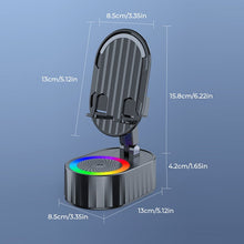 Laden Sie das Bild in den Galerie-Viewer, Wireless Induction Audio Bluetooth Speaker 5 in 1 Phone Holder