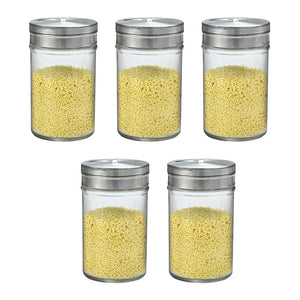 Set aus Glas-Gewürzgläsern
