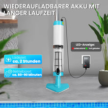 Laden Sie das Bild in den Galerie-Viewer, 3-in-1 kabelloser, wiederaufladbarer Poolsauger mit leistungsstarkem Motor