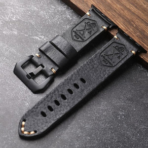 Handgefertigtes Vintage Leder-Apple-Watch-Band