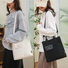 Laden Sie das Bild in den Galerie-Viewer, Damen Denim-Segeltuch-Tasche mit großer Kapazität