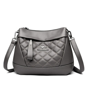 Rhomboid Tasche aus gekörntem Leder