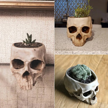 Laden Sie das Bild in den Galerie-Viewer, Pflanzgefäß in Schädelform
