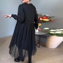 Laden Sie das Bild in den Galerie-Viewer, Unregelmäßig genähtes einfarbiges elegantes Kleid