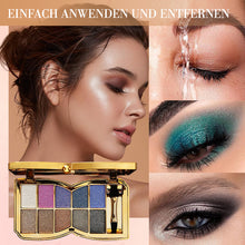 Laden Sie das Bild in den Galerie-Viewer, Lidschattenpalette mit funkelnden Schimmereffekten in 10 Farben