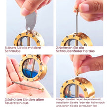 Laden Sie das Bild in den Galerie-Viewer, Vintage Transparentes Kerosinfeuerzeug