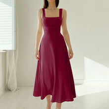 Laden Sie das Bild in den Galerie-Viewer, Neues Midikleid mit dicken Trägern für Damen