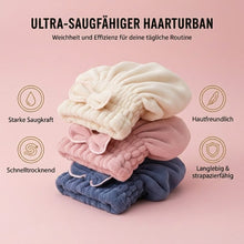 Laden Sie das Bild in den Galerie-Viewer, Super saugfähiges Haarhandtuch-Turban-Set