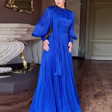 Laden Sie das Bild in den Galerie-Viewer, Laterne Langärmeliges Kleid ohne Taille