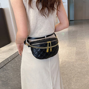 Vielseitige Brusttasche mit Karomuster