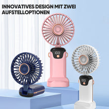 Laden Sie das Bild in den Galerie-Viewer, Tragbarer Ventilator mit Digitalanzeige