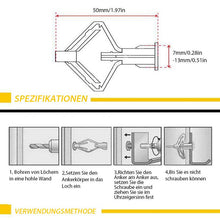 Laden Sie das Bild in den Galerie-Viewer, Schmetterlings Expansionsdübel Dehnschraube
