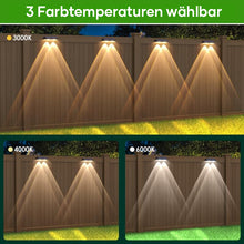 Laden Sie das Bild in den Galerie-Viewer, Solar-Zaunleuchten für den Außenbereich
