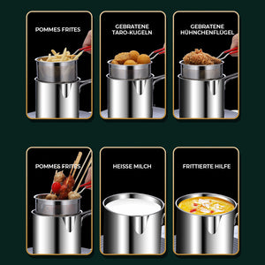 Multifunktionale Fritteuse aus Edelstahl 304