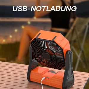 Wiederaufladbarer, beleuchtbarer USB-Ventilator