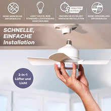 Laden Sie das Bild in den Galerie-Viewer, Deckenventilatoren mit Licht und Fernbedienung